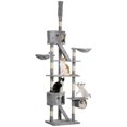 thumbnail image 1 of Large Light Grey Cat Tree Condo - 94"-102" Multi-Level Activity Center with Scratching Posts & 2 Condos | Living Room, Bedroom & More, 1 of 7