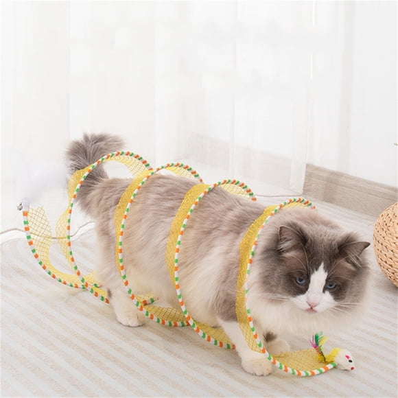 Chmadoxn Bathroom Rugs, Rugs for Living Room, Area Rug, Bath Mat Folded Tunnel New Tunnel Toy Self-Play Hunting Tunnel Toy With Mice Tunnel Toy Tunnels For Indoor Cats Pet Plastic stick cat hole