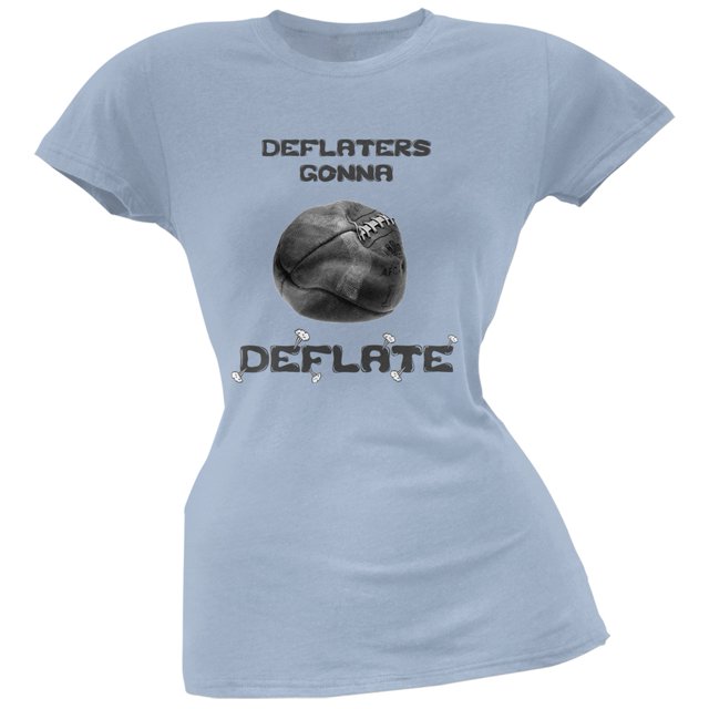 Deflaters Gonna Deflate Light Blue Soft Juniors T-Shirt
