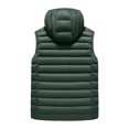 thumbnail image 3 of YIFUNIN Men's Ribbed Pattern Vest, Casual Fashionable Sleeveless Cotton Jacket, Solid Color Fitted Hooded Waistcoat for Layering in Fall,Army Green,2XL, 3 of 4