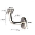 thumbnail image 1 of LEFU pour Support de Main Courante en Acier Inoxydable, Montage Mural, Support de Rampe, Balustrade, Baguette à Mousqueton, Robuste, Quincaillerie pour Escalier et Rambarde, Amélioration de la Maison 60 mm x 60 mm Argent, 1 of 10