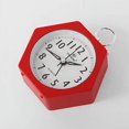 thumbnail image 3 of Réveil Hexagonal de Bureau Silencieux Parfait pour Chambre Bureau Rouge, 3 of 5