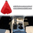 thumbnail image 2 of Unique Bargains Levier de Vitesses Couvercle de Changement de Vitesse de Démarrage Couvercle Anti-Poussière Universel pour Voiture Automobile Mat PVC Rouge, 2 of 6