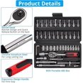 thumbnail image 4 of 46 In 1 Pcs Tool Kit & Screwdriver & Socket Set | Multi Purpose Combination Tool Case, Precision Socket Set, Power & Hand Tool Kit | Compact, For Car, Bike, Laptop, Electronics Repair, 4 of 5