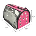 thumbnail image 3 of Small Pet Carrier for Small Dogs and Cats - Waterproof Soft Pet Travel Bag with Meshed Window - TSA Approved Pet Carrier for Cat Travel Bag - 7.9 x 13.8 x 7.9 Inch - Fuschia, 3 of 8