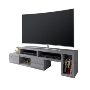 Pemberly Row Contemporary Adjustable TV Stand Console for TV's up to 65"