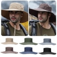 thumbnail image 3 of Chapeau de Soleil Protection Large Bord Chapeau Seau Pliable pour la Pêche Randonnée Camping 12CM Bord, 3 of 7