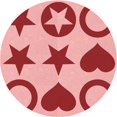thumbnail image 1 of Ahgly Company Tapis d'Intérieur Lavable en Machine Carré Transitionnel Rose Pastel, 3 Pieds Carré, 1 of 7