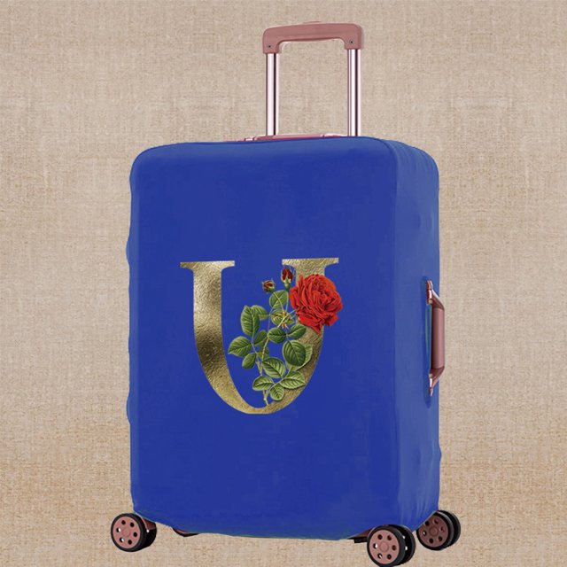 Luggage Cover Scratch Resistant Trolley Protective Case Apply To 18-32 Inch Golden Flower Print Suitcase Travel Accessory Covers 8Golden flower U M (22-25inch)