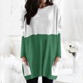 thumbnail image 2 of Diufon Fall Tunics for Women Trendy Color Block Blouses Round Neck Long Sleeve Tops with Pockets, 2 of 4