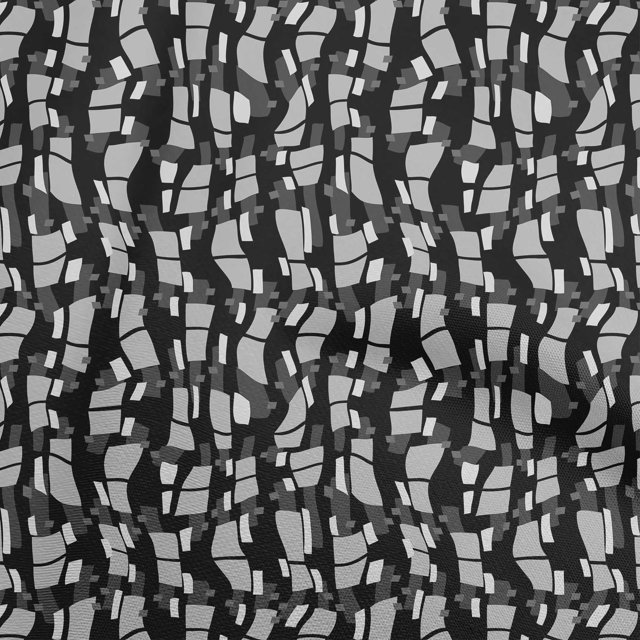 oneOone Cotton Flex Gray Fabric Abstract Sewing Craft Projects Fabric Prints By Yard 40 Inch Wide
