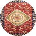 thumbnail image 1 of Ahgly Company Tapis d'Intérieur Ronds Abstraits Rouge Brique Feu Persans, 3 Pieds Rond, 1 of 6