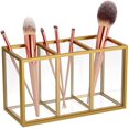 thumbnail image 1 of Gold Makeup Brush Holder-3 Slot, 1 of 7