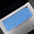 thumbnail image 4 of Langgg Keyboard Cover Laptop Waterproof Dustproof Keyboard Silicone Film Replacement for Macbook Air, Half-transparent, Blue, 4 of 7