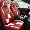 thumbnail image 1 of Maidao Car Seat Covers Full Set for Volkswagen for Arteon 2017-Present 5 Seats Leather Compatible Airbag Waterproof Soft Front Rear Cushion Protector Red, 1 of 6