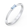 thumbnail image 3 of East-West Stackable Baguette Ring in 10K White Gold, 3 of 3