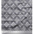 thumbnail image 1 of Soimoi Velvet Fabric Floral Block Printed Fabric 1 Yard 58 Inch Wide, 1 of 3