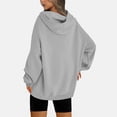 thumbnail image 2 of Besolor Womens Plus Size Hoodies Long Sleeve Drawstring Pullover Tops Casual Loose Fall Winter Hooded Sweatshirts, 2 of 7