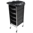 thumbnail image 2 of MultiFunctional Hair Salon Trolley Hairdressing Tool Storage Cart Organizer with 5 Trays, 2 of 14