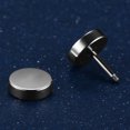 thumbnail image 3 of Unisex Stainless Steel Ear Stud Earring Titanium Dumbbell High stud Stainless Polished Ear Piercing Punk Style, 3 of 6