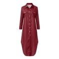 thumbnail image 4 of Ketyyh-chn99 Robes d'Été pour Femmes Robe Soleil Robes pour Femmes Combinaisons Manches à Volants Shorts Robe Courte Bordeaux,3TG, 4 of 5