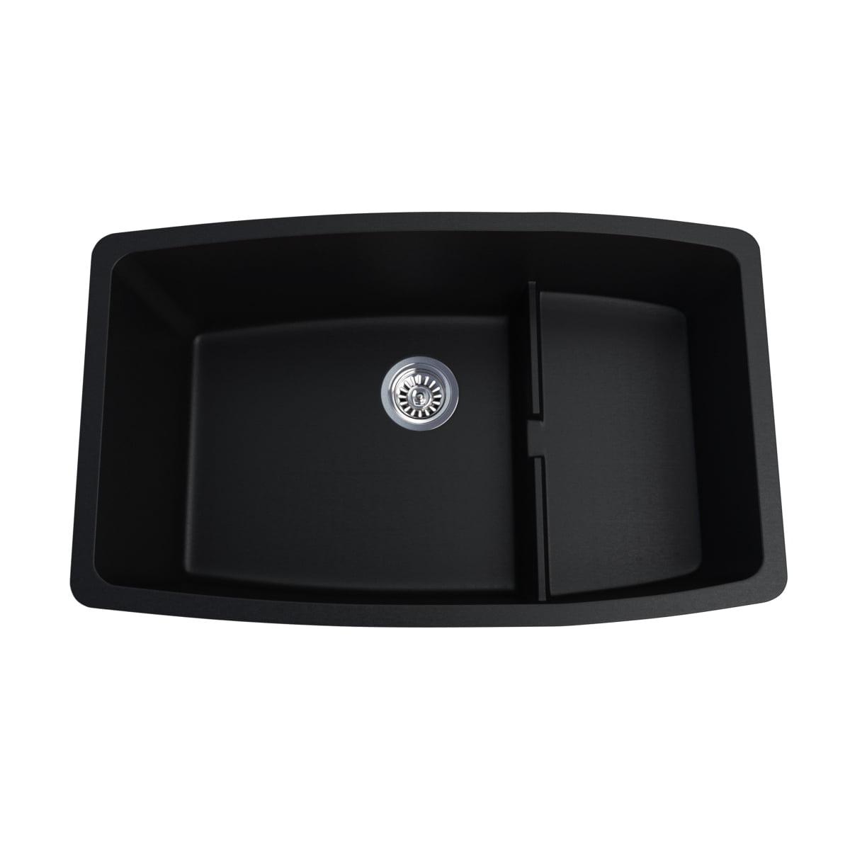 A&E Bath and Shower Hydrelia 30 po Évier de cuisine double en granit noir