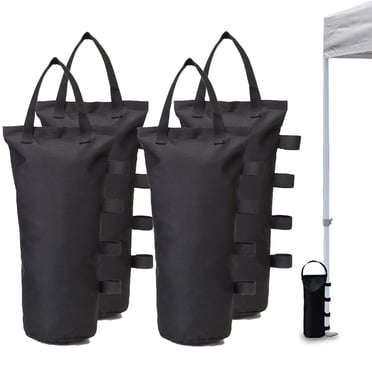 GOGHOST Sacs de Poids pour Auvent Escamotable, Sacs de Sable pour Auvent, Ensemble de 4, Noir