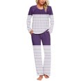 thumbnail image 2 of Rbaofujie Pyjama d'Été pour Femmes Ensemble de Pyjama Décontracté à Imprimé Dégradé Haut et Pantalon Pyjama Mignon, 2 of 6