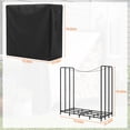 thumbnail image 4 of Support Extérieur Robuste pour Bois de Chauffage - Porte-Bûches Surélevé en Acier - Organisateur de Rangement Durable et Résistant aux Intempéries - pour Patio, Foyer et Jardin - Support pour Bois de Chauffage 700 6 Pi + Housse Imperméable, 4 of 8