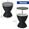 thumbnail image 4 of Costway 8 Gallon 3 in 1 Patio Rattan Cooler Bar Table Adjust Ice Bucket Black, 4 of 10