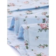 thumbnail image 5 of INSPIRE CHIC Chemise Imprimée pour Femme à Col Peter Pan, Boutonnée, Manches Bouffantes, Bleu Pâle L, 5 of 5