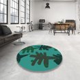 thumbnail image 4 of Ahgly Tapis Rectangulaire Lavable en Machine Intérieur Transitionnel Vert Sarcelle Profond, 3 Pieds x 5 Pieds, 4 of 7