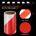 thumbnail image 3 of Unique Bargains Reflective Tape, 6 Inch x 10 Ft Waterproof Safety Adhesive Tape for Trailers, Red White, 3 of 6