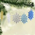 thumbnail image 4 of 12Pcs Convenient Snowflake Ornament Widely Use Plastic Portable Christmas Realistic Snowflake for Festival Red One Size, 4 of 11