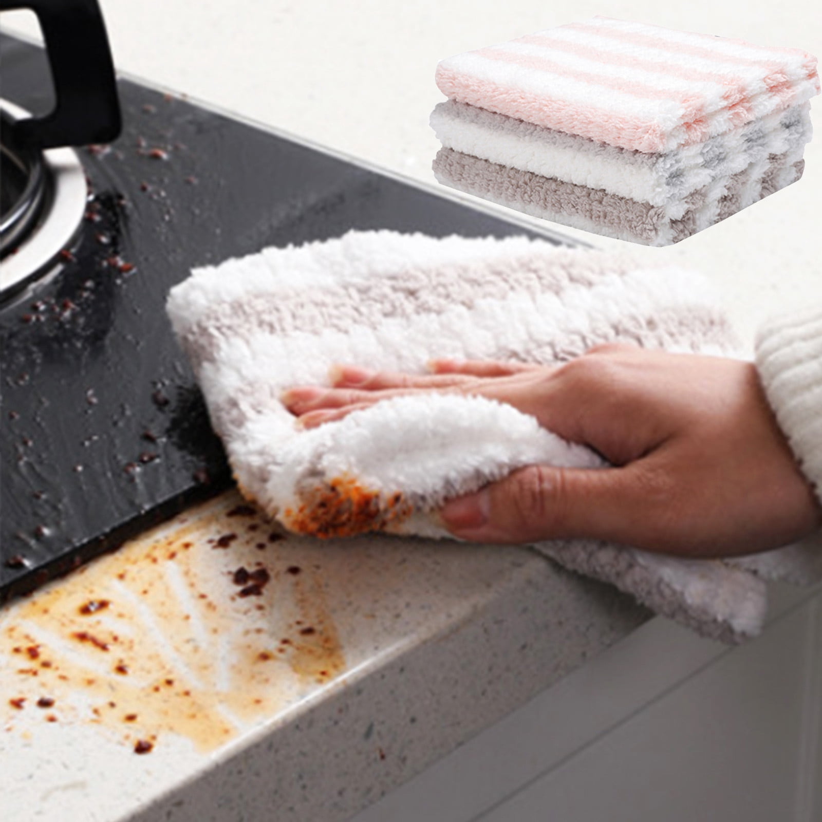 Birdeem Glass Cleaning Cloth,Car Cleaning Wipes, Velvet Wipes Cloth Kitchen Towel Cleaning Cloth Household Thickened Wipes,Absorbent Kitchen Towels