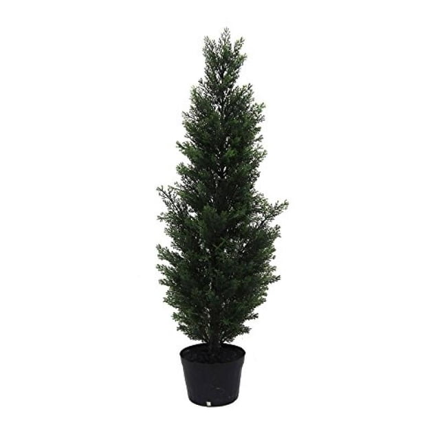 Vickerman Arbre de Cèdre Vert Artificiel en Pot de 3 Pieds Résistant aux UV
