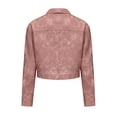 thumbnail image 4 of LOVZFMLL Vestes pour Femmes Couleur Unie Courte Mince Veste en Cuir à Manches Longues Veste Décontractée à Manches Longues Veste Décontractée à Capuche, 4 of 7
