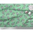 thumbnail image 2 of Soimoi Green Rayon Fabric Floral & Paisley Print Sewing Fabric Yard 42 Inch Wide, 2 of 3