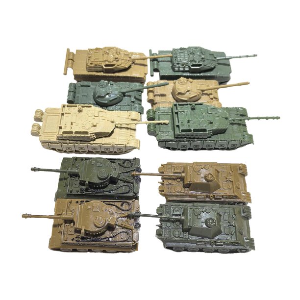 Lot De 4 Chars Blindés 1/144 – Modèles à Monter Sans Outils – Roues à Billes Acier – Pour Collection Ou Cadeau