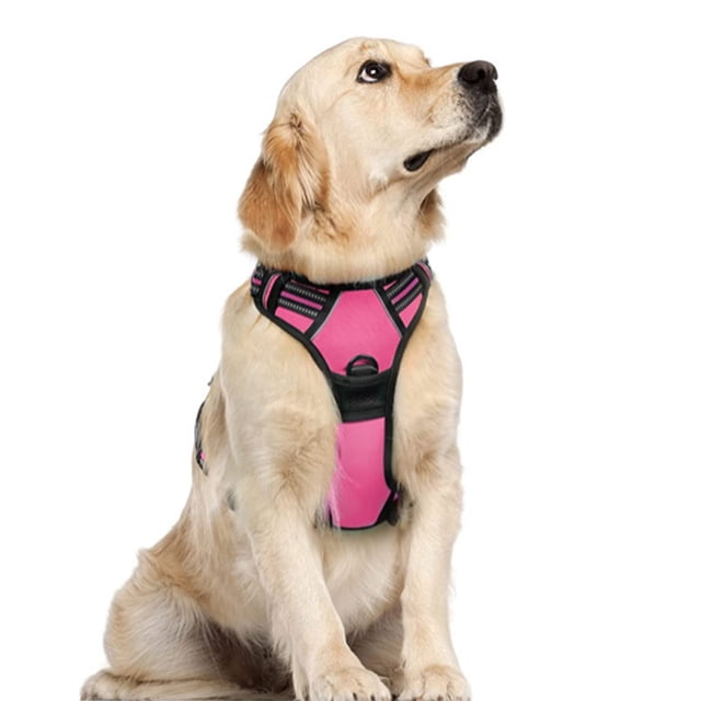 Harnais pour Chien Anti-Traction à Pince Frontale, Robuste, Réfléchissant, Poignée de Contrôle Facile pour Promenade de Chien Moyen