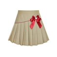 thumbnail image 1 of Jupe Fille Beige Plissée avec Nœud, Uniforme de Rentrée Scolaire 9-10 Ans, 1 of 5