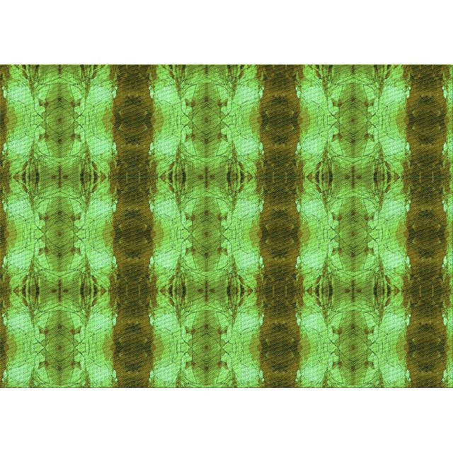 Ahgly Tapis Rectangulaire Lavable en Machine Vert Transitionnel, 6 Pieds x 9 Pieds
