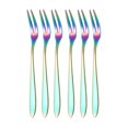 thumbnail image 1 of 6Pcs Stainless Steel Fruit Forks Mini Food Pick Cake Desserts Sushi Snack Sticks, 1 of 9