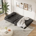 thumbnail image 4 of Homall Canapé-Lit Futon, Canapé Futon Ajustable, Canapé-Lit Moderne pour Salon, Bureau d'Affaires, Fauteuil Inclinable avec Porte-Gobelets, 4 of 7