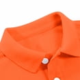 thumbnail image 4 of 2 Pack(Orange 1PCS & Navy 1PCS) Multipack Boy Undershirts Short Sleeve Shirt Button Closure Comfortable & Soft Fabric, 4 of 6