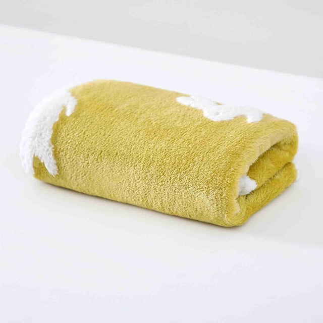 Tyidzon Towels for Bathroom Super Soft Velvet Rabbits Jacquards Hand Towel Super Absorbent Drying Gentle and Friendly