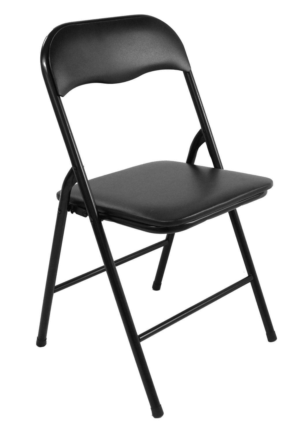 Enduro Black Padded Vinyl Folding Chair, 18 '' x 17.3'' x 30.7