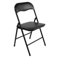 thumbnail image 1 of Enduro Black Padded Vinyl Folding Chair, 18 '' x 17.3'' x 30.7'', 1 of 7