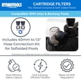 thumbnail image 2 of Swimline HYDROTOOLS 70026HCK Cartridge Pool Filter Complete System with Connection Kit for Soft Sided Pools | Compatible with Intex Bestway Polygroup | 8 SQ FT | 0.33 HP (0.3 THP) Pump 2220 GPH, 2 of 4