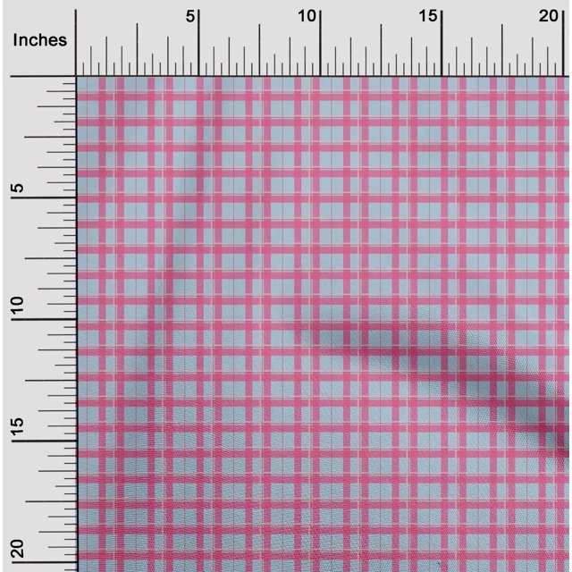 oneOone Silk Tabby Fabric Madras Check Print Sewing Fabric BTY 42 Inch Wide